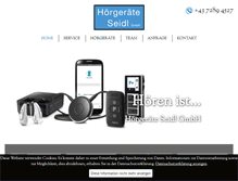 Tablet Screenshot of hoergeraete-seidl.at
